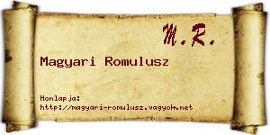 Magyari Romulusz névjegykártya